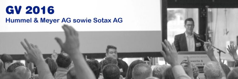 39. GV 2016 Hummel & Meyer und Sotax